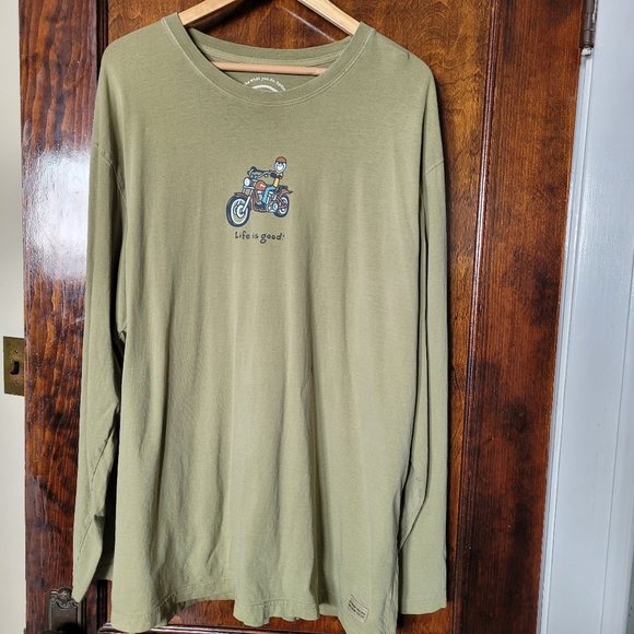 Life Is Good - Long Sleeved Motorcycle Shirt 100% Cotton - Mens/Unisex XXL - Picture 8 of 8